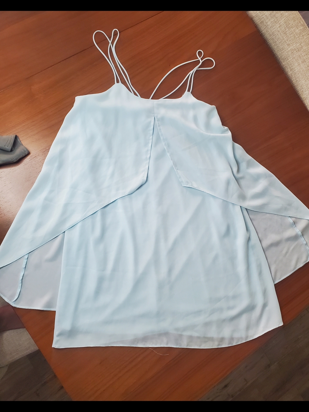 Charlotte Russe Light Blue Layered Spaghetti Strap Dress